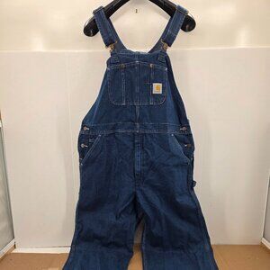 Vintage Carhartt Overalls Mens  R07 DST Denim Bib Jean Workwear Farm 40 X30